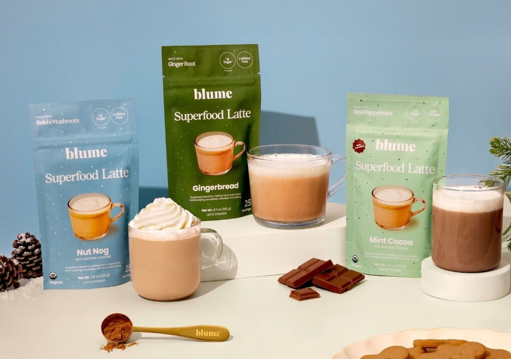 Blume releases holiday superfood latte bundle with classic winter ...